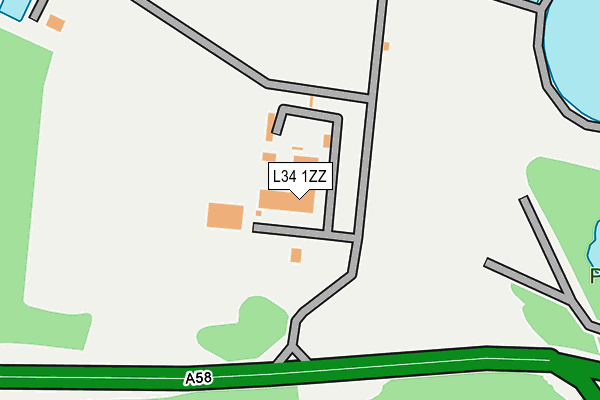 L34 1ZZ map - OS OpenMap – Local (Ordnance Survey)