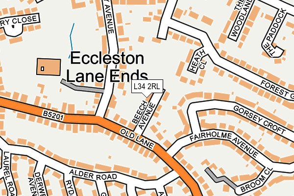 L34 2RL map - OS OpenMap – Local (Ordnance Survey)