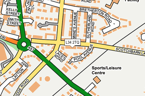 L34 2TQ map - OS OpenMap – Local (Ordnance Survey)
