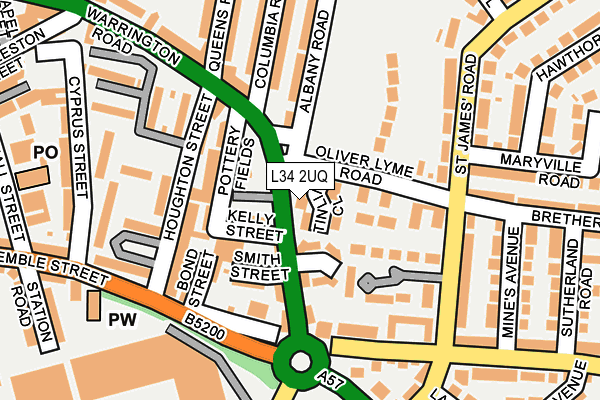 L34 2UQ map - OS OpenMap – Local (Ordnance Survey)