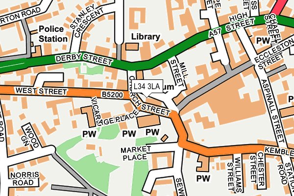 L34 3LA map - OS OpenMap – Local (Ordnance Survey)