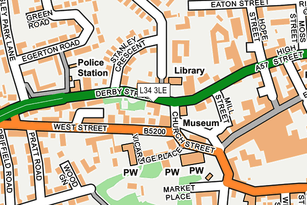 L34 3LE map - OS OpenMap – Local (Ordnance Survey)