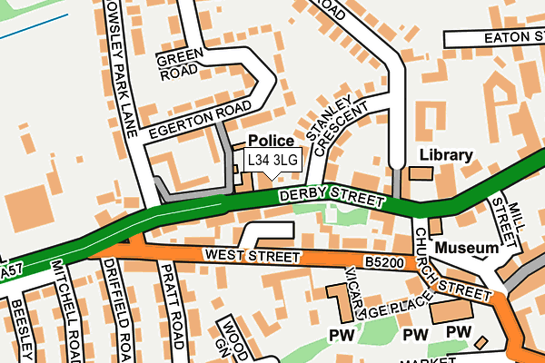 L34 3LG map - OS OpenMap – Local (Ordnance Survey)