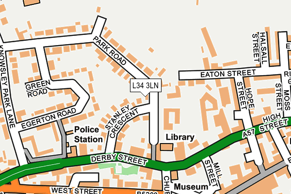 L34 3LN map - OS OpenMap – Local (Ordnance Survey)
