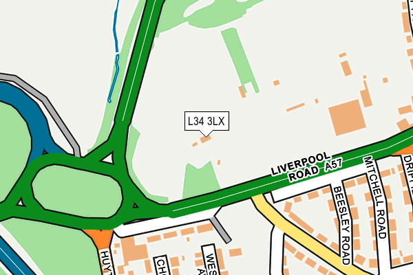 L34 3LX map - OS OpenMap – Local (Ordnance Survey)