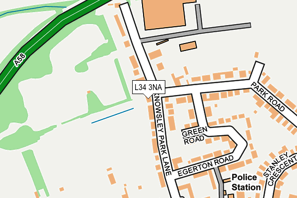 L34 3NA map - OS OpenMap – Local (Ordnance Survey)