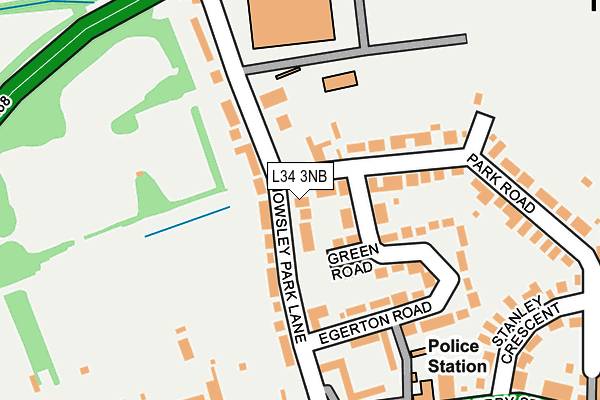 L34 3NB map - OS OpenMap – Local (Ordnance Survey)
