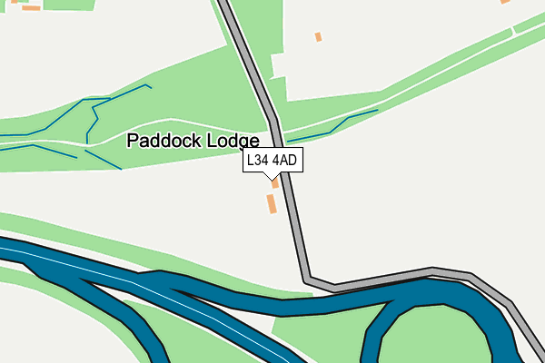 L34 4AD map - OS OpenMap – Local (Ordnance Survey)
