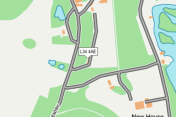 L34 4AE map - OS OpenMap – Local (Ordnance Survey)