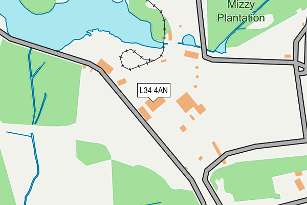 L34 4AN map - OS OpenMap – Local (Ordnance Survey)