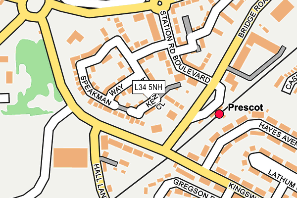 L34 5NH map - OS OpenMap – Local (Ordnance Survey)