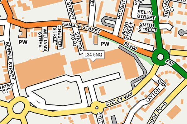 L34 5NQ map - OS OpenMap – Local (Ordnance Survey)