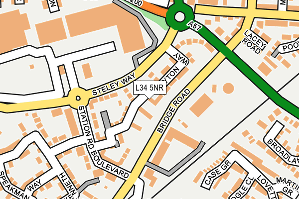 L34 5NR map - OS OpenMap – Local (Ordnance Survey)