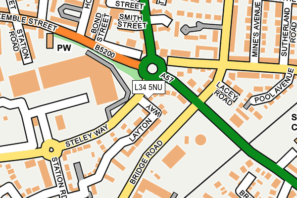 L34 5NU map - OS OpenMap – Local (Ordnance Survey)