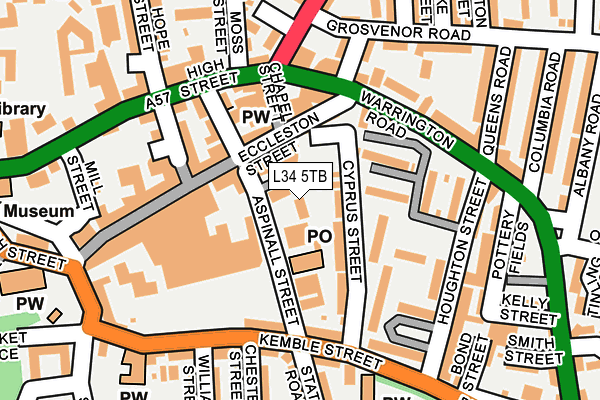 L34 5TB map - OS OpenMap – Local (Ordnance Survey)