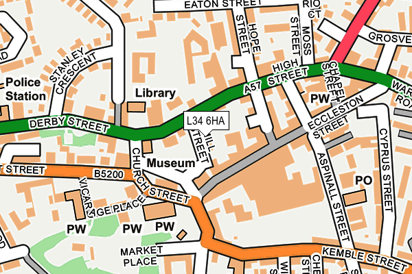 L34 6HA map - OS OpenMap – Local (Ordnance Survey)