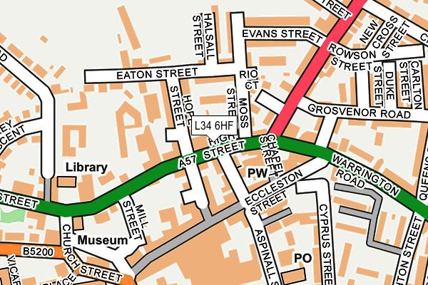 L34 6HF map - OS OpenMap – Local (Ordnance Survey)