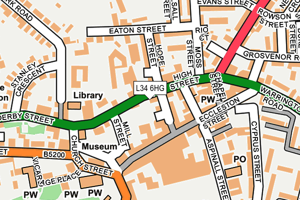 L34 6HG map - OS OpenMap – Local (Ordnance Survey)