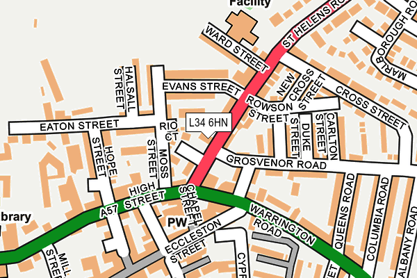 L34 6HN map - OS OpenMap – Local (Ordnance Survey)