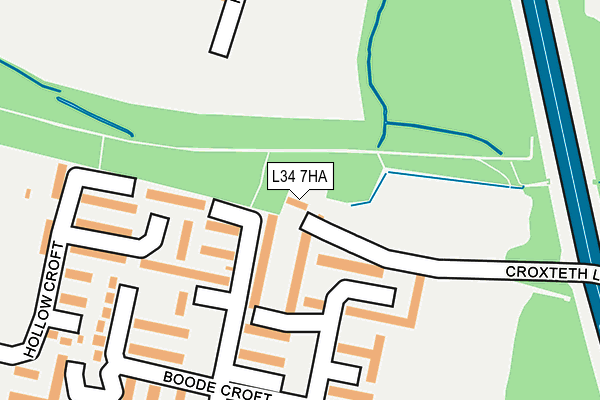 L34 7HA map - OS OpenMap – Local (Ordnance Survey)