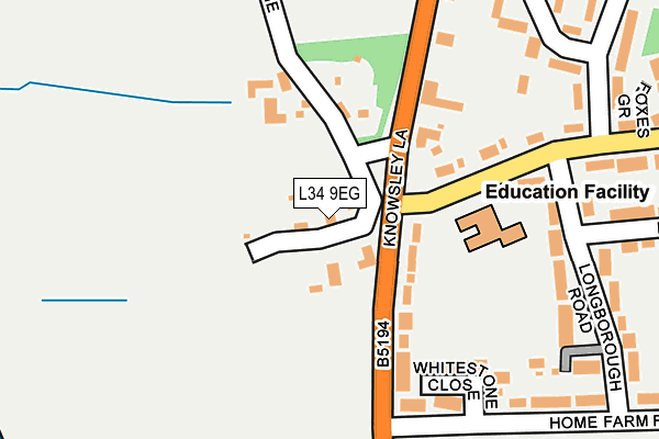 L34 9EG map - OS OpenMap – Local (Ordnance Survey)