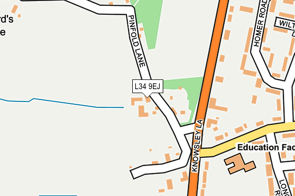 L34 9EJ map - OS OpenMap – Local (Ordnance Survey)