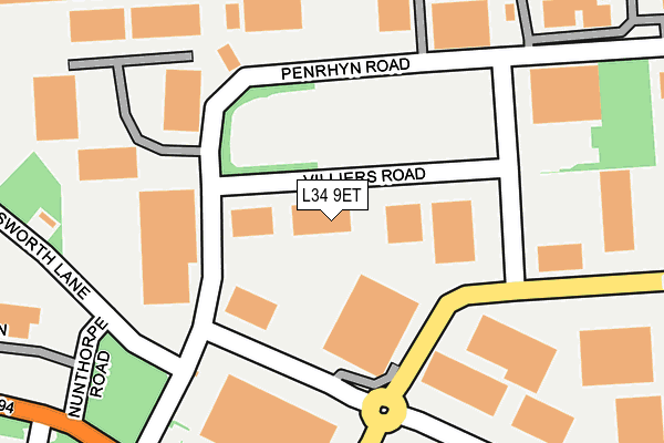 L34 9ET map - OS OpenMap – Local (Ordnance Survey)