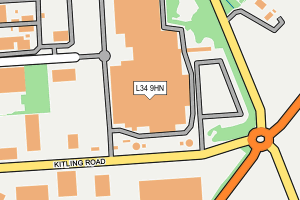 L34 9HN map - OS OpenMap – Local (Ordnance Survey)