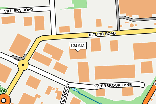 L34 9JA map - OS OpenMap – Local (Ordnance Survey)