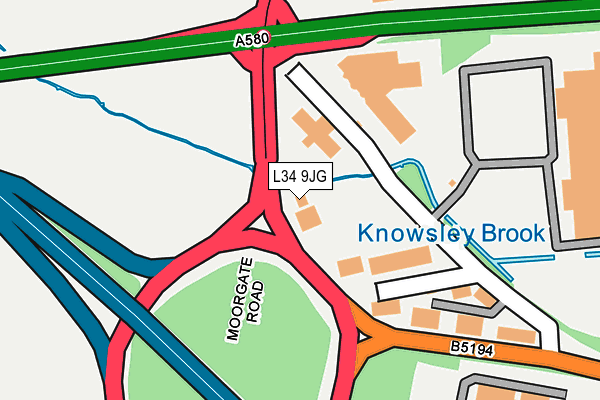 L34 9JG map - OS OpenMap – Local (Ordnance Survey)