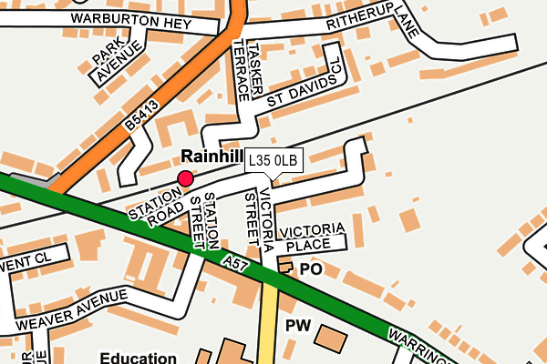 L35 0LB map - OS OpenMap – Local (Ordnance Survey)
