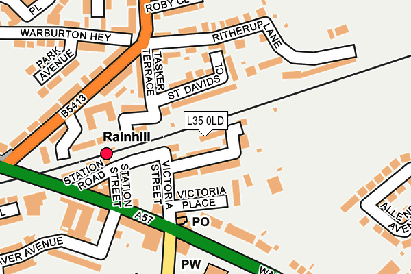 L35 0LD map - OS OpenMap – Local (Ordnance Survey)