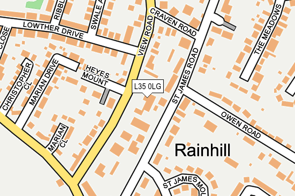 L35 0LG map - OS OpenMap – Local (Ordnance Survey)