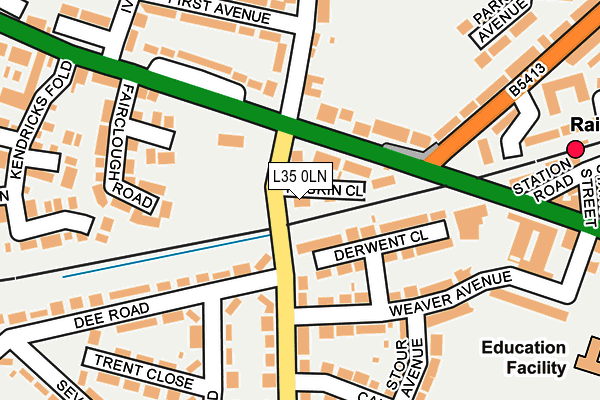 L35 0LN map - OS OpenMap – Local (Ordnance Survey)