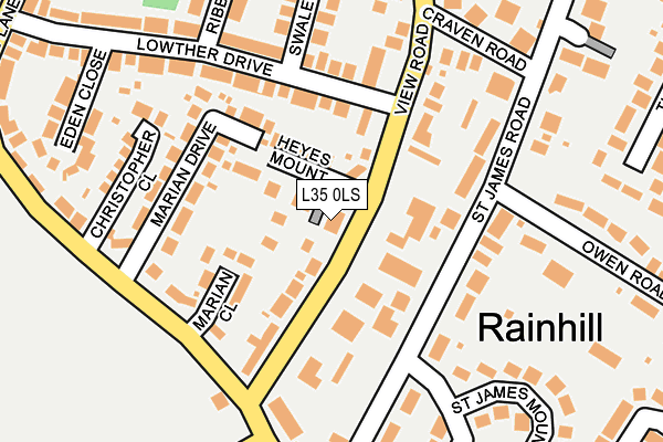 L35 0LS map - OS OpenMap – Local (Ordnance Survey)