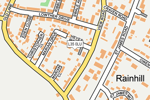 L35 0LU map - OS OpenMap – Local (Ordnance Survey)