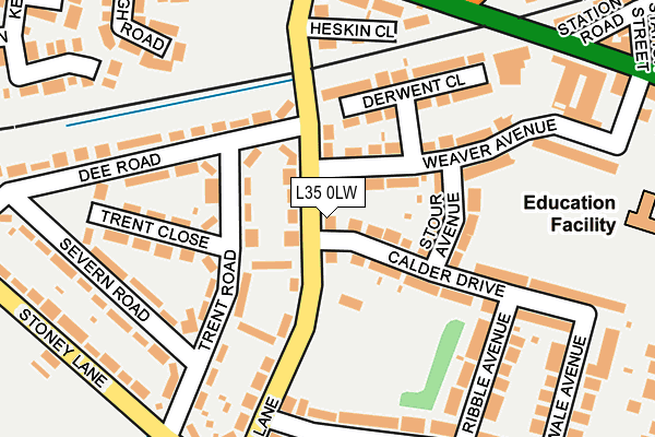 L35 0LW map - OS OpenMap – Local (Ordnance Survey)