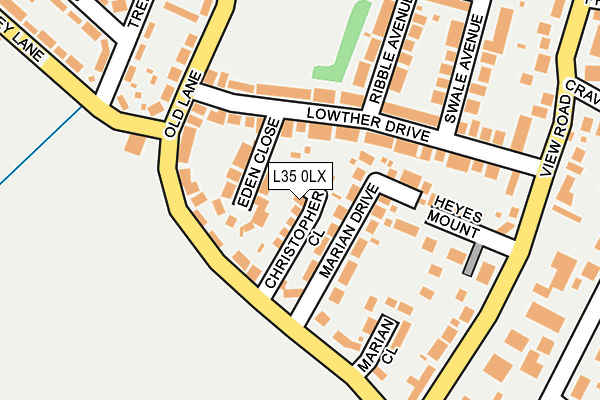 L35 0LX map - OS OpenMap – Local (Ordnance Survey)