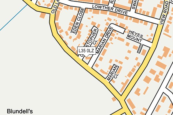 L35 0LZ map - OS OpenMap – Local (Ordnance Survey)