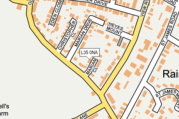 L35 0NA map - OS OpenMap – Local (Ordnance Survey)