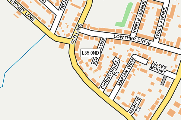 L35 0ND map - OS OpenMap – Local (Ordnance Survey)