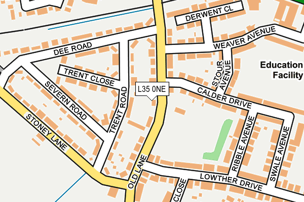 L35 0NE map - OS OpenMap – Local (Ordnance Survey)