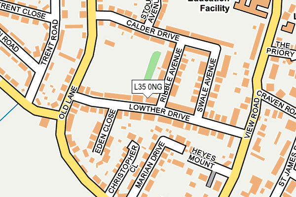 L35 0NG map - OS OpenMap – Local (Ordnance Survey)