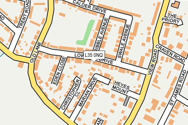 L35 0NQ map - OS OpenMap – Local (Ordnance Survey)