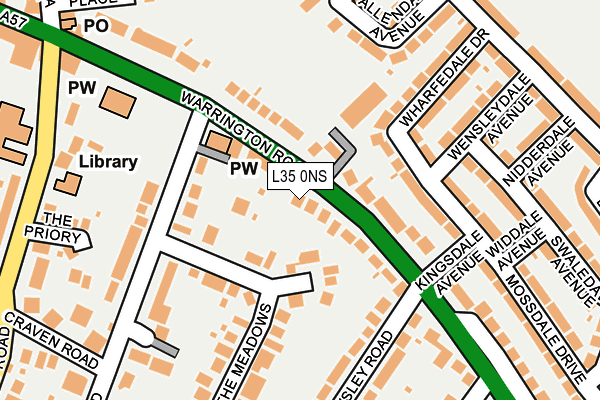 L35 0NS map - OS OpenMap – Local (Ordnance Survey)