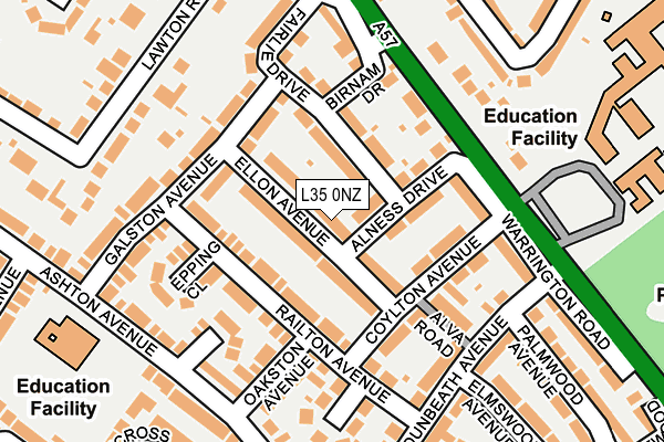 L35 0NZ map - OS OpenMap – Local (Ordnance Survey)