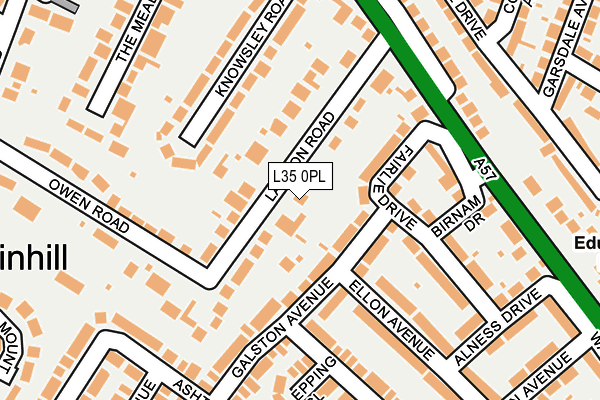 L35 0PL map - OS OpenMap – Local (Ordnance Survey)