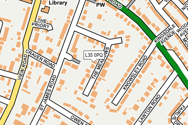 L35 0PQ map - OS OpenMap – Local (Ordnance Survey)