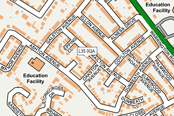 L35 0QA map - OS OpenMap – Local (Ordnance Survey)