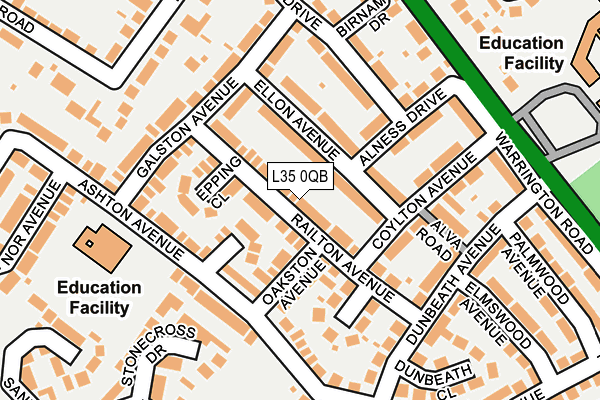 L35 0QB map - OS OpenMap – Local (Ordnance Survey)